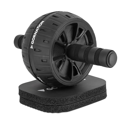 Ab Wheel, Roue Abdominale, Roulette Abdominaux, Ab Roller, Outil d&rsquo;entraînement Efficace pour les Abdominaux, Avec Genouillères, Roue Abdo Adapté à tous les Niveaux de Fitness