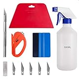 Luxiv Window Tint Application Tools Kit, 5 Pcs Vehicle Glass Protective Film Installing Tool Car Window Film Squeegee Automotive Film Scrapers Window Tint Tools