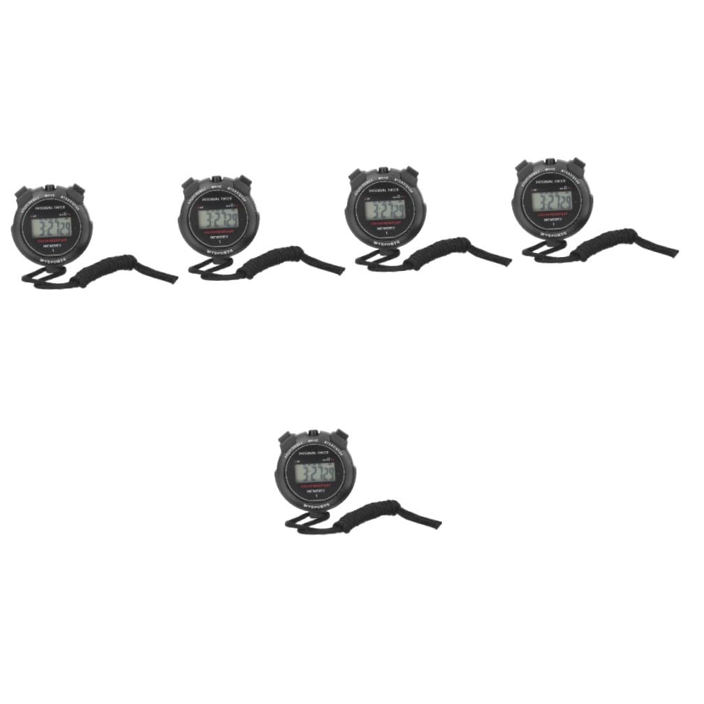 BESPORTBLE 5 Pz Cronografo Impermeabile Cronometri Per Lo Sport Cronometri Per Allenatori Cronometro Analogico Orologi Timer Silenzioso Kit Arbitro Automatico Allarme All'aperto Abs