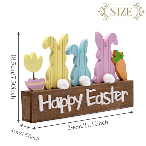 Lapin de Pâques en bois éclairé de 29 cm Valery Madelyn - 5