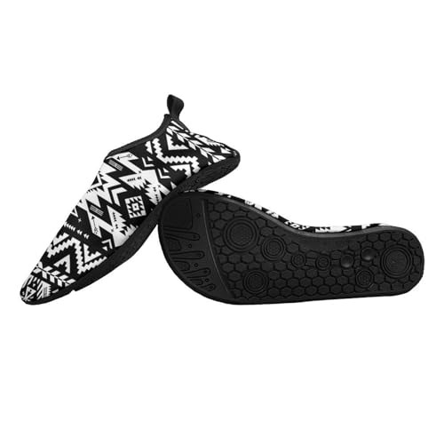 Black and White Tribal Navajo Pattern Water Shoes for Men and Women Quick-drying, Comfortable, Protective Activity Shoes2