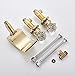 Senlesen LED Light Waterfall Widespread Bathroom Basin Faucet 2 Crystal Knobs Sink Mixer Tap Gold Polished