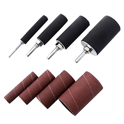 Zestaw bębna szlifierskiego o ziarnistości 80/120 z trzpieniem szlifierskim 3/6 mm do narzędzi obrotowych - B.
