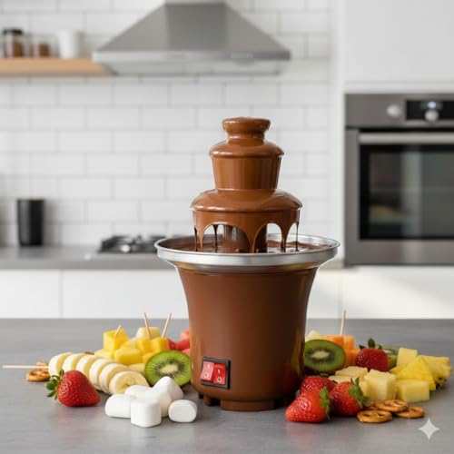 Fonte de Chocolate Elétrica Cascata 3 Andares Fondue Frutas - 220V