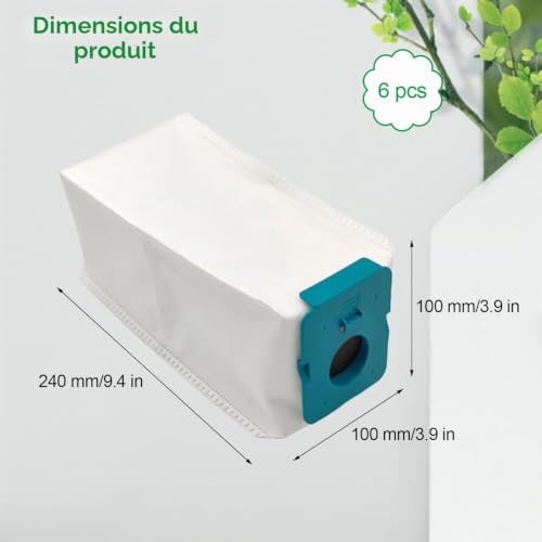 6 Pièces Sac à Poussière Clean Station pour Samsung Bespoke Jet VCA-ADB95, Sacs de Rechange pour Aspirateur, Sacs d'Aspirateur, Accessoires pour Aspirateurs – vue 2