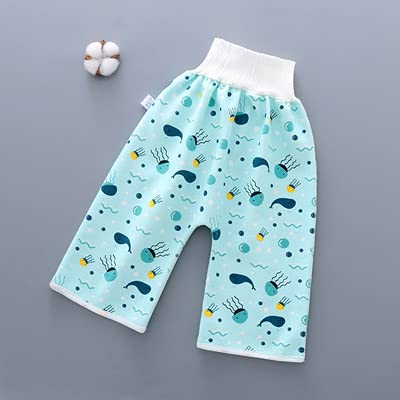 Shorts Da Fralda Das Crianças Impermeável E Leakproof Elast (Azul-claro, 4-5 Anos)