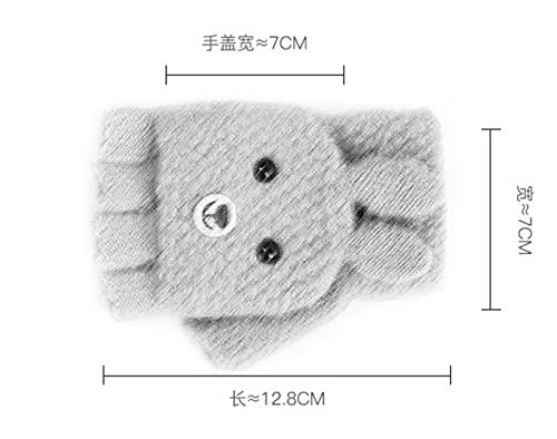 Toddler Infant Soft Convertible Flip Top Cartoon Gloves Kids Baby Boys Girls Winter Warm Knit Kids Fleece (A, One Size) #TOP3
