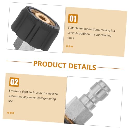 Adaptador Hidrolavadora 1/4 a M22 Conexión Rápida UKCOCO 4