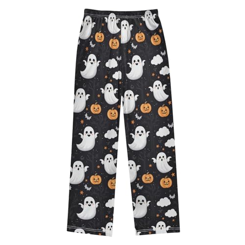 Halloween Cute Ghosts Pumpkins Boys Pants for Kids Jogger Pants with Pockets S2