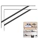 Acrux7 Heavy Duty Shelf Brackets, 15.7 x 9.8In Floating Shelves Tripod Triangle Shelf Brackets, 90 Degree Angle Wall Mounted Shelf Supporter Bracket Frame, 2 Pack, Black