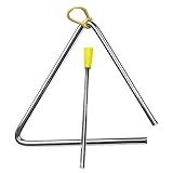 Dreieck-Musikinstrument, Dreieck-Handpercussion mit Schlagmetall für individuelle Darbietung, Musikteam (4/5/6 Zoll) (6 Zoll (153 mm Innendurchmesser, 5 mm Dicke))
