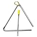 Hand Percussion Triangle, Wear Resistance Easy Operation Good Resonance Triangle Set Metal with for Kids Early Education (6 Inch)