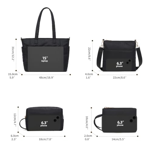 YTL 4-Piece 20L Puffer Nylon Tote Bag (Various Colors) - image 7