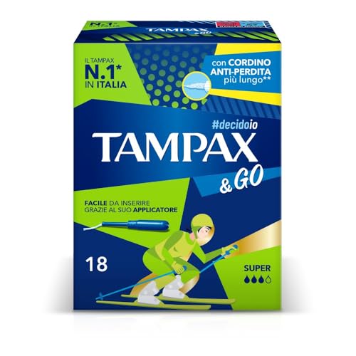 TAMPAX&GO Super,18 Assorbenti Interni con...