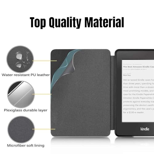 Image of MOCA Case for Kindle Paperwhite 12th Gen 7 inch (2024) & Kindle Colorsoft 7 inch (2025), Slim PU Leather Cover with Auto Wake /Sleep, Magnetic Closure, Lightweight (Painting Deer)