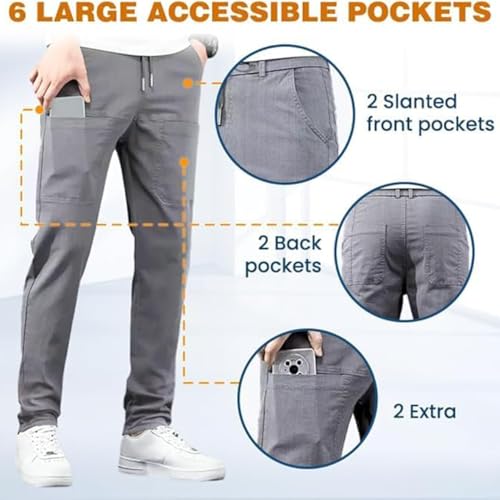 Manzera Stretch Cargo Pants, Multipants - High Stretch Multi-Pocket Durable Cargo Casual for Men3