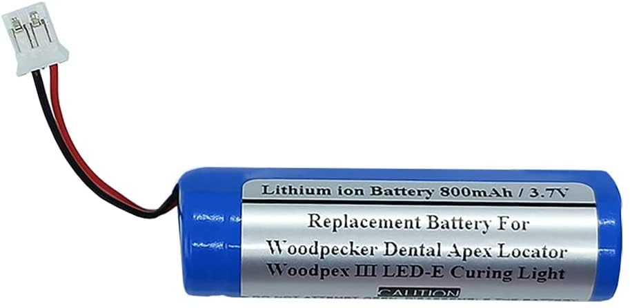Replacement Battery Compatiable with Woodpecker Dental Apex Locator Woodpex III LED-E Curing Light, E-1115