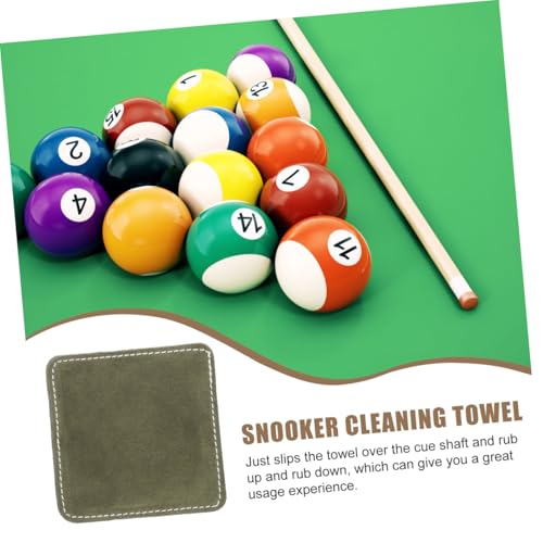 Outanaya Professional Billiard Cue Shaft Polisher Soft Leather Cleaning Cloth Military Green Pool Cue Cleaner Towel for Snooker and Indoor Billiards Maintenance - Image 3