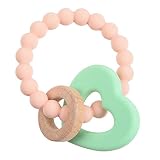 Chewbeads - Brooklyn Teething Toy - Silicone Teething Ring & Wood Teether for Infants, Babies & Todd