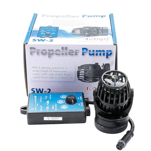 Jebao SW-2 Wave Maker Marine Aquarium Wave Maker Pump with Controller Fit 12-20 inch Tank,130-800 GPH