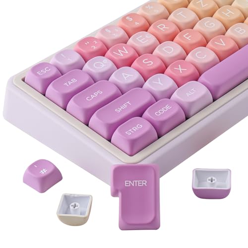 Keycaps para teclado mecánico ISO DE: set Sunzit MOA de 132 teclas PBT personalizadas arcoíris