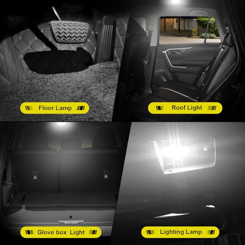 Luces LED blancas interiores compatibles con Toyota Sequoia miniatura 5