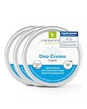 Crema desodorante de Greendoor con aloe vera sin aluminio, pack de 3x 50 ml