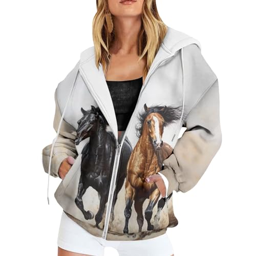 Sudadera con capucha para deportes al aire libre y vida cotidiana con cremallera y forro polar