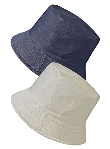 TOSKATOK® UPF 50+Sombreros Tipo Pescador o de Monte Unisex para Hombre y Mujer, Reversibles, de Mezcla de algodón, con protección Solar