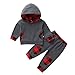 Produktbild Baby Kleidung Jungen Herbst 0-6 Monate Set, Weant Neugeborenes Babykleidung Kariert Drucken Tops + Hosen Outfits Jumpsuit Baggyjeans Pullover Strickjacken Sweatshirts Kleider für Mädchen