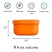 OmieBox Silicone Leakproof Snack Containers To Go, Food Storage Containers with Lid, School Lunch Bento Container - BPA Free, Airtight, Dishwasher and Freezer Safe, Oven Safe - 9.4 ounces (Orange)