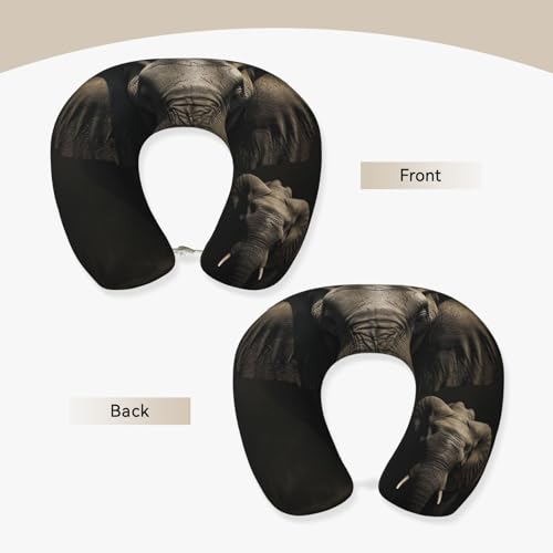 Almohada de viaje con espuma viscoelástica negra miniatura 2