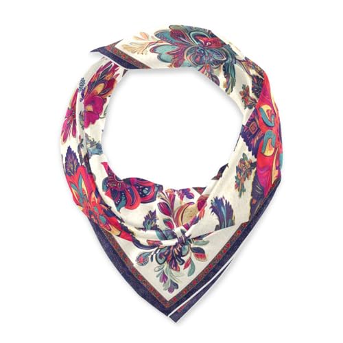 KLL Vintage Bohemian Flowers silk scarf scarf shawl Long and large for Lady for winter chales para mujer2