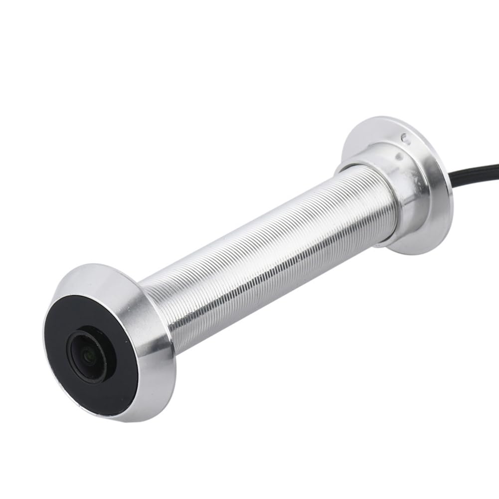 Hxhsgmeh 1080P Tuya Smart Life Home Visor Digital Mirilla Cámara de puerta Ojo WiFi IR Visión Nocturna Cámara Ojo Puerta Enchufe UE Plata