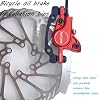 Bike Hydraulic Disc Brake Set with 160mm Rotors,For Mountain Bike e-Bike Fat Bike Road Bike(Right Front Brake& Left Back Brake) (Red)