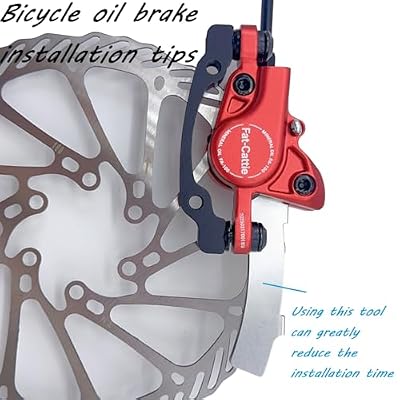 Bike Hydraulic Disc Brake Set with 160mm Rotors,For Mountain Bike e-Bike Fat Bike Road Bike(Right Front Brake& Left Back Brake) (Red)
