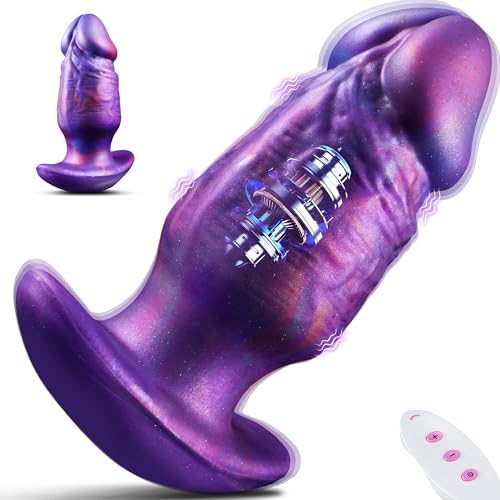 Vibrating Butt Plug Large ButtPlug - 6.7 Vibrating Anal Plug Prostate Massage Anal Vibrator Dilator for Training & Stretching Realistic Prostate Dildo with Safe T-Base Adult Sex Toys for Men Women