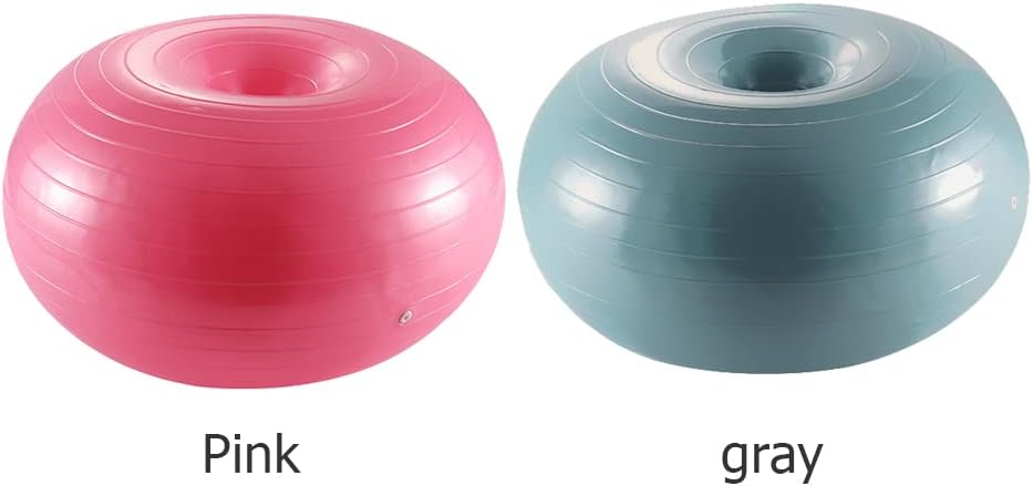 VBESTLIFE Fitness Donut, Exercise Donut Yoga Ball Workout Core Training Stability Ball for Yoga Pilates Balance Training with Inflatable Pump