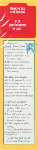 Earth'S Best 1-244 Organic Baby Food, Whole Grain Oatmeal Cereal thumb #11