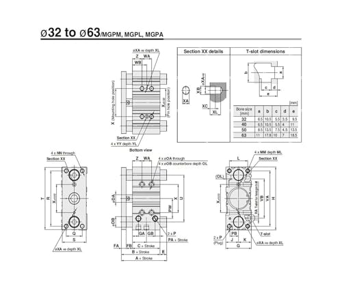 Cylindre de Guidage Compact MGPL40 de Haute Rigidité Structurelle - 5