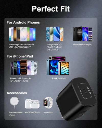iPhone 18 17e 17 Usbc Block 25w Fast Charging Usb C Wall Charger Usb-C Plug | apple charger block single port type c power wall outlet android samsung - image 7