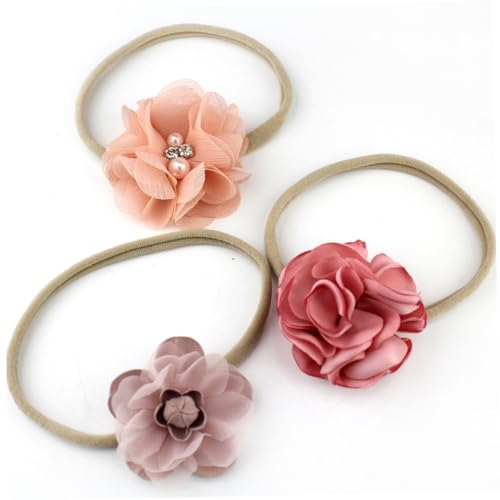 Hohopeti 3 Pçs Cabeça Do Bebê Envolve Tiaras De Náilon Tiaras De Cabelo Do Bebê Faixas De Cabelo Do