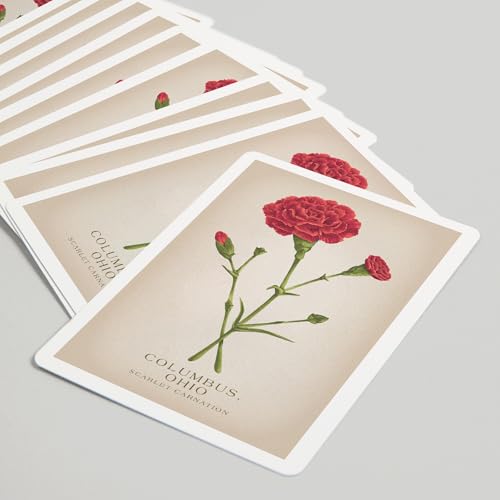 Lantern Press Columbus Ohio Deck de 52 Cartas Poker miniatura 5