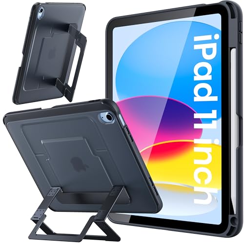 WSKEN for iPad A16 Case - iPad 11th/10th Generation Case (2025/2022), 5 in 1 Multi Adjustable Kickstand Cover, Ultra-Stable Cover with Pencil Holder, Shockproof Design for iPad 11 Inch Case,
