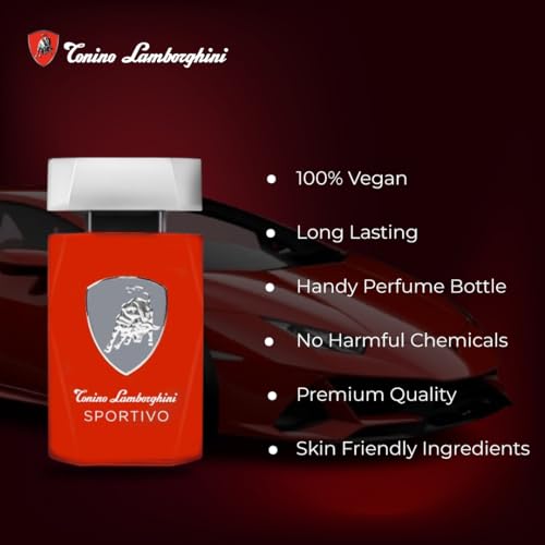 Image of Lamborghini INTENSO Eau De Toilette 75ML | Bergamot, Jasmine, Sandalwood Notes | Long Lasting Perfume