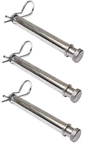 B&W Hitches TS35010 Set of 3 Tow and Stow Stainless Steel Receiver Hitch Pins w/Keeper Clips