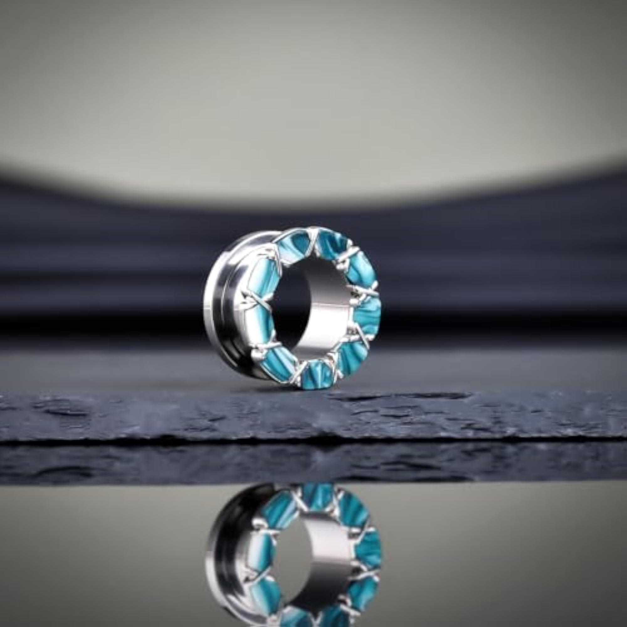 Screw Back Ear Gauges Flesh Tunnels, Silver Plugs for Piercing