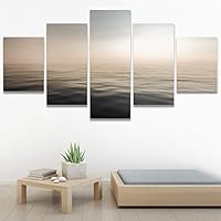 SIGNWIN 5 Panel Canvas Wall Art Modern Art Beach Coastal Expressive Global Multicolor Photography for Home Decorations Ready to Hang - 60