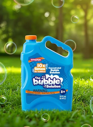 image for SYNCFUN 16 oz Bubble Solution Refills(Up to 1.25 Gallons), Concentrate