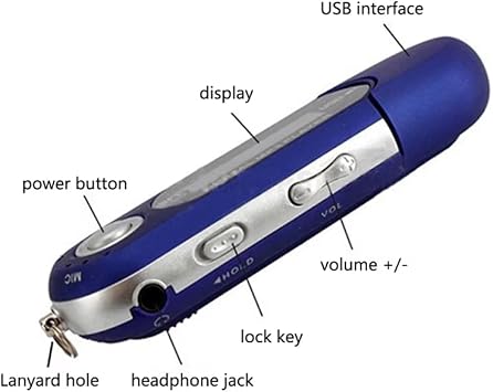 MP3 Player Portable Multifunction Player Plug and Play for Listen Music and Black